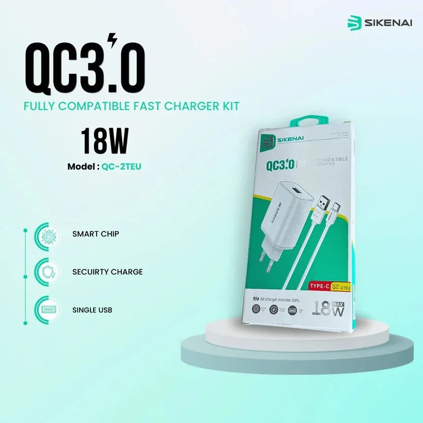 18W Type C-Charger QC-2T-EU PK Tech
