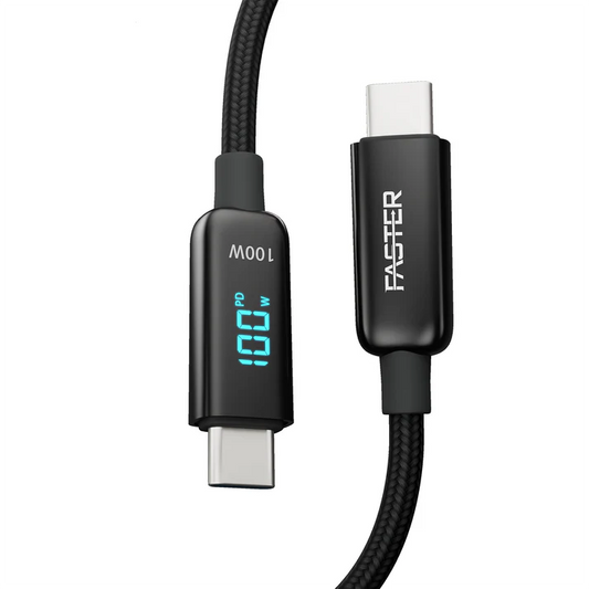FASTER 100W USB-C TO USB-C PD CABLE PK Tech