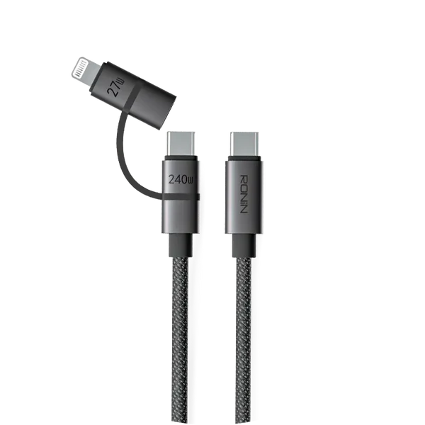 XCEED | R-2020 - 2 In 1 Cable ( 240W Type-C Charge, 27W Charging iPhone ) - PK Tech