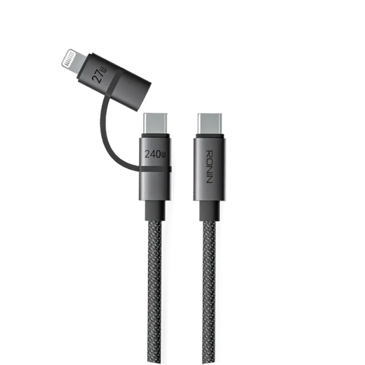 XCEED | R-2020 - 2 In 1 Cable ( 240W Type-C Charge, 27W Charging iPhone ) - PK Tech