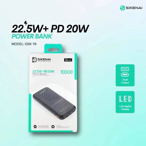 PD 22.5W + 20W Fast Charging Power Bank PK Tech
