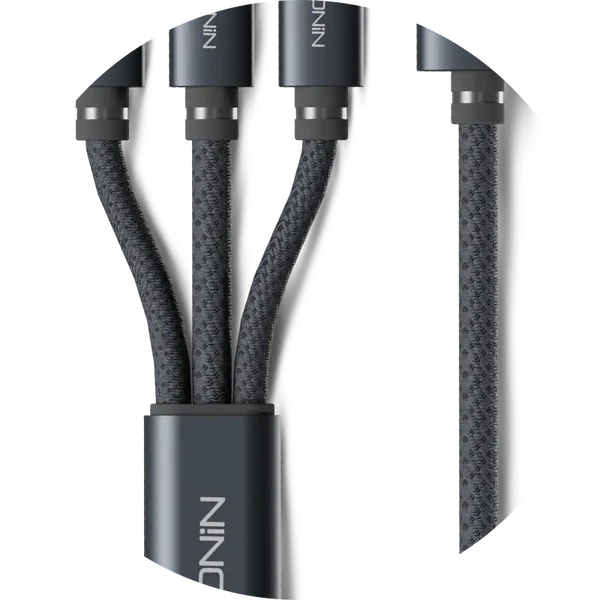 SMASH | R-2015 - 3 in 1 Cable ( TYPE C-Android-iOS 2.4Amp Braided Shield Cable ) PK Tech