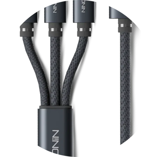 SMASH | R-2015 - 3 in 1 Cable ( TYPE C-Android-iOS 2.4Amp Braided Shield Cable ) PK Tech