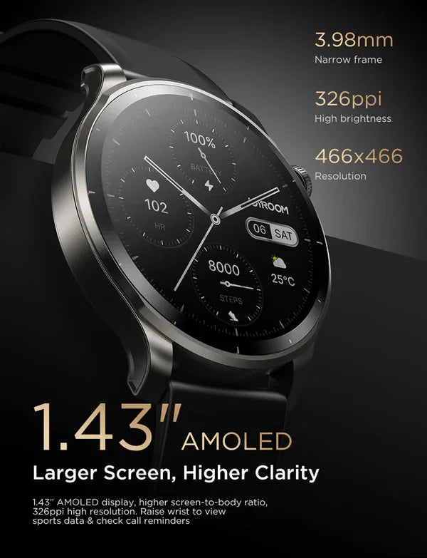 Venture Series Amoled Smart Watch  JR-FV1 (Make/Answer Call) PK Tech