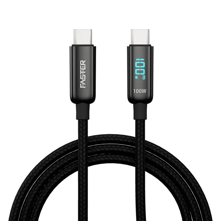 FASTER 100W USB-C TO USB-C PD CABLE PK Tech