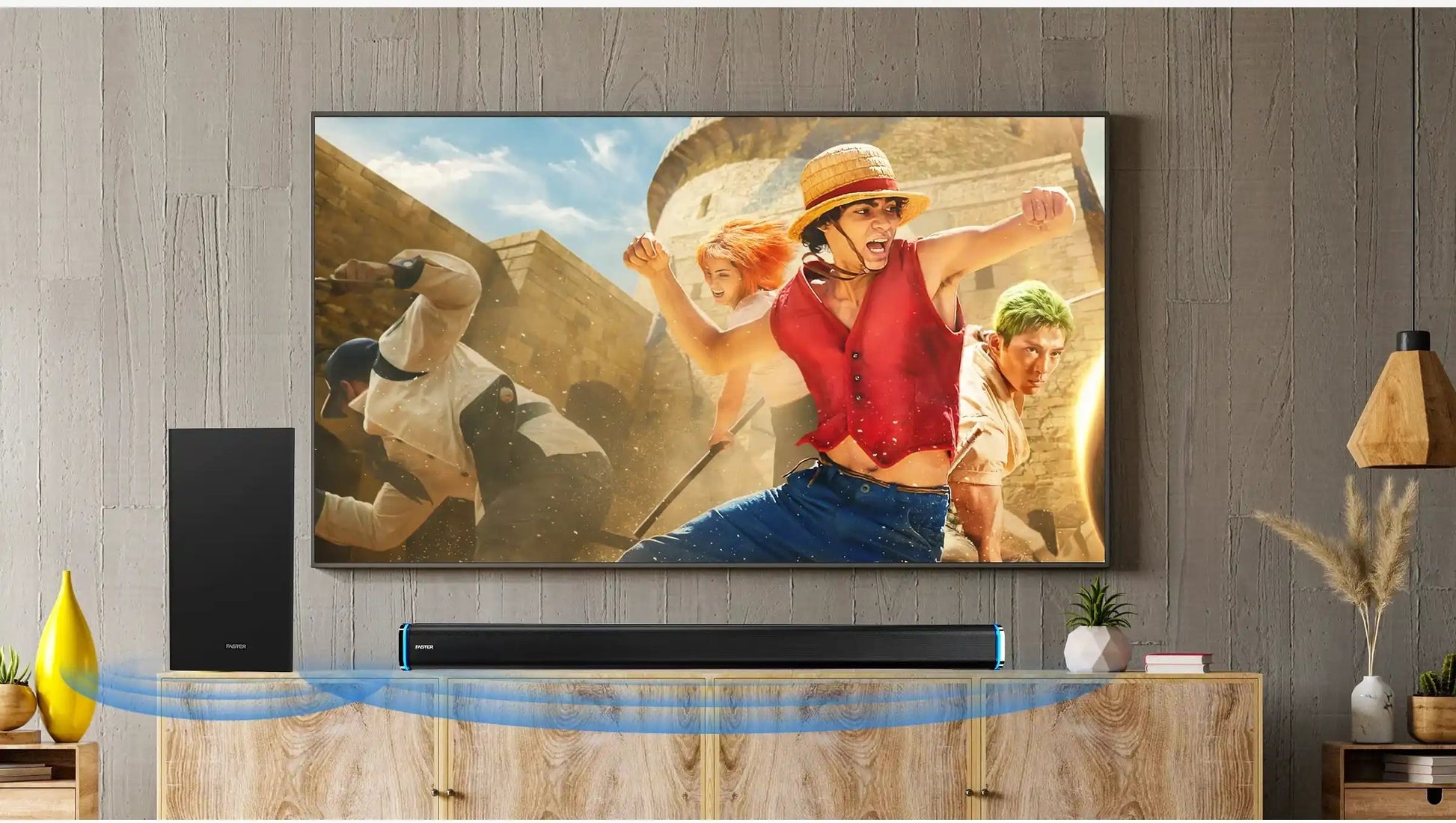 Faster Theater Pro Soundbar – 160W RGB T3000 PK Tech